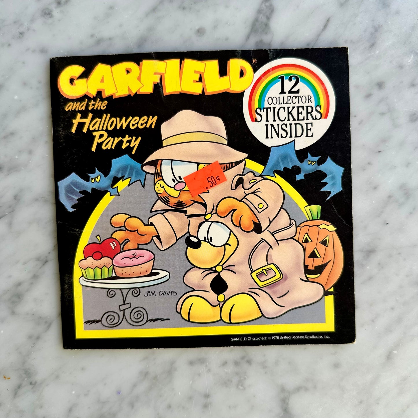 1990 Garfield “and the Halloween Party” Mini Book With Stickers