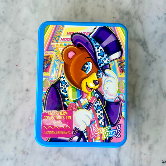 90’s Lisa Frank Hollywood Bear Tin