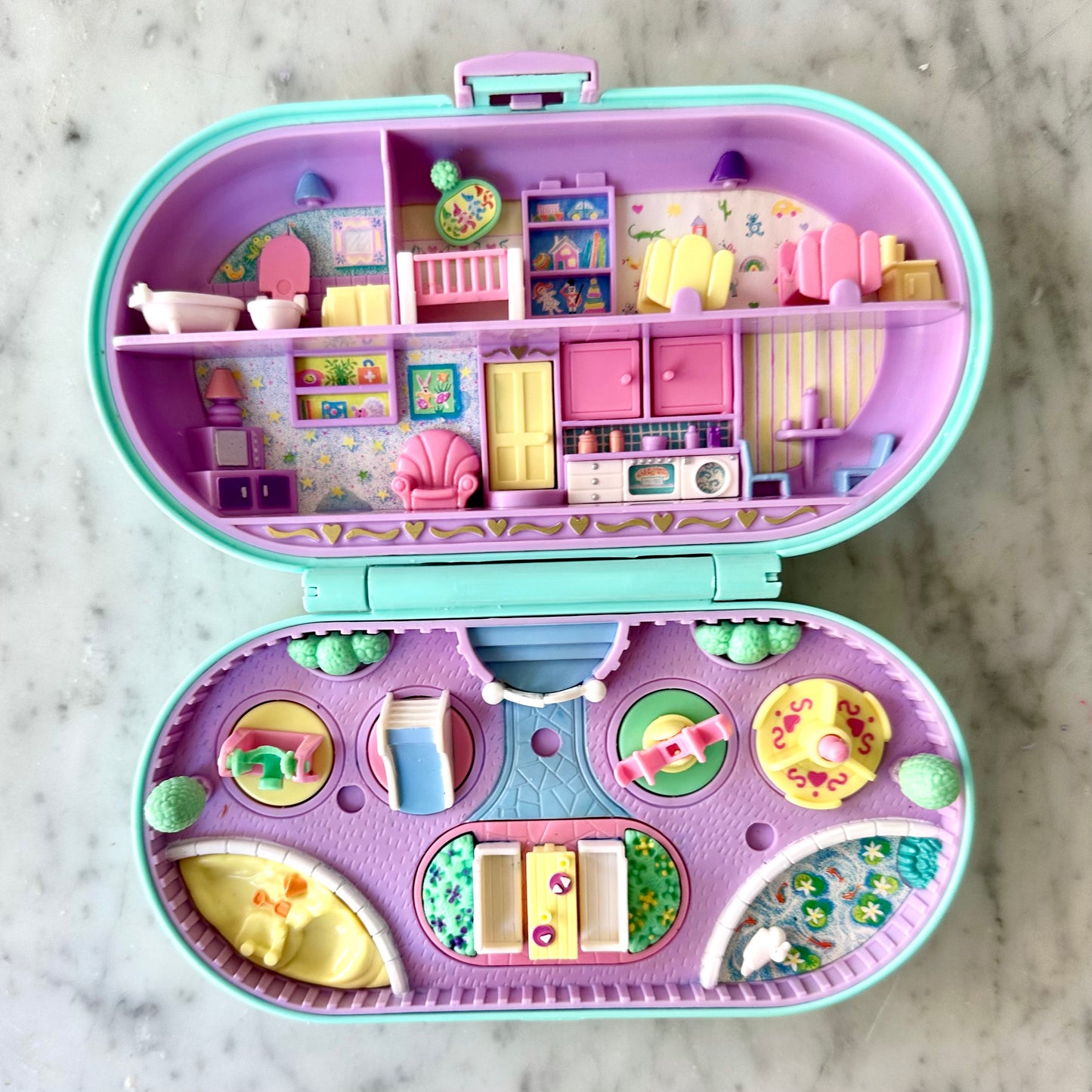 1992 Polly Pocket Babysitting Stamper Set