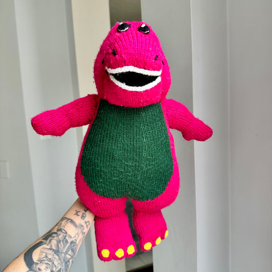 Vintage Hand Knit Barney Plush