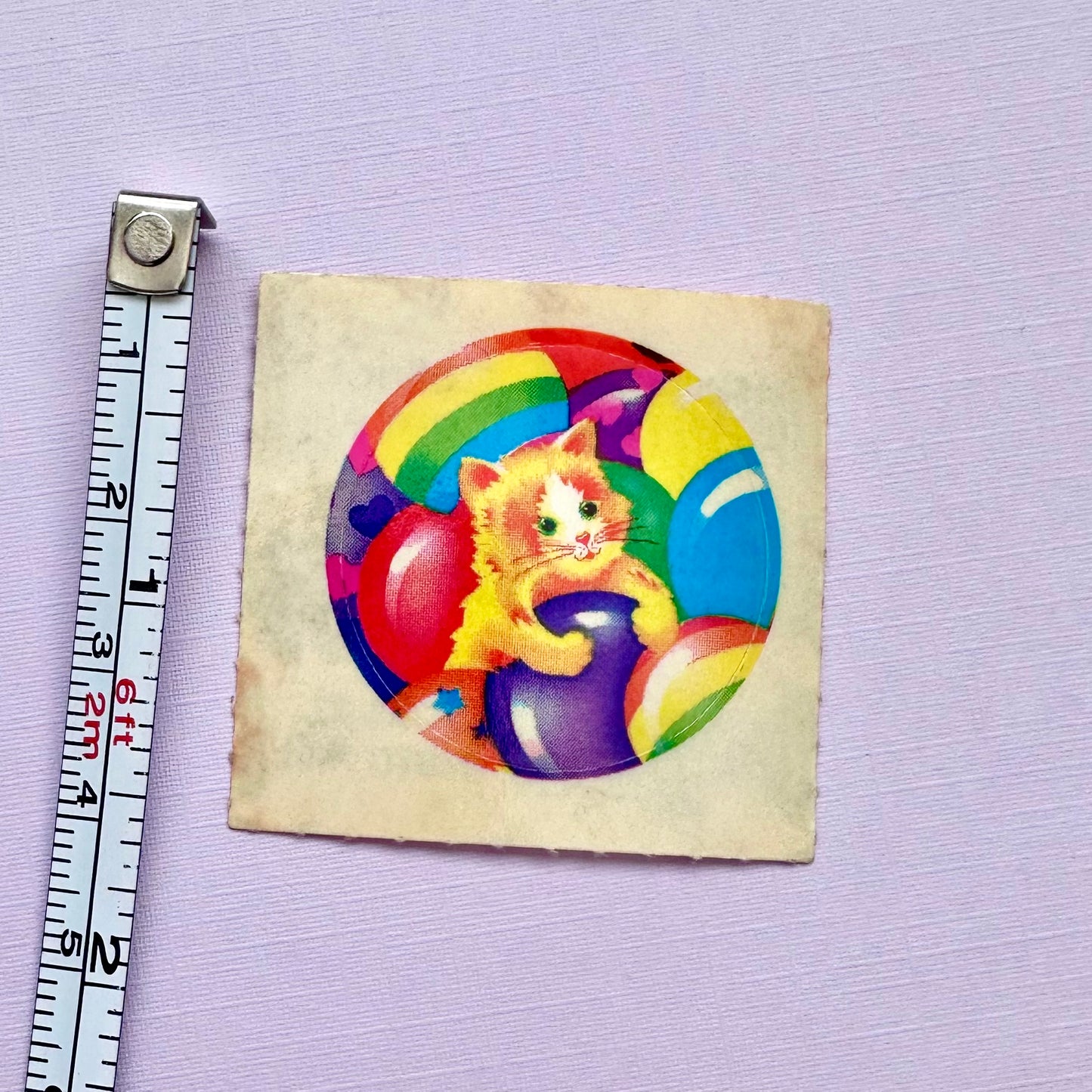 80’s Lisa Frank Party Kitty Sticker