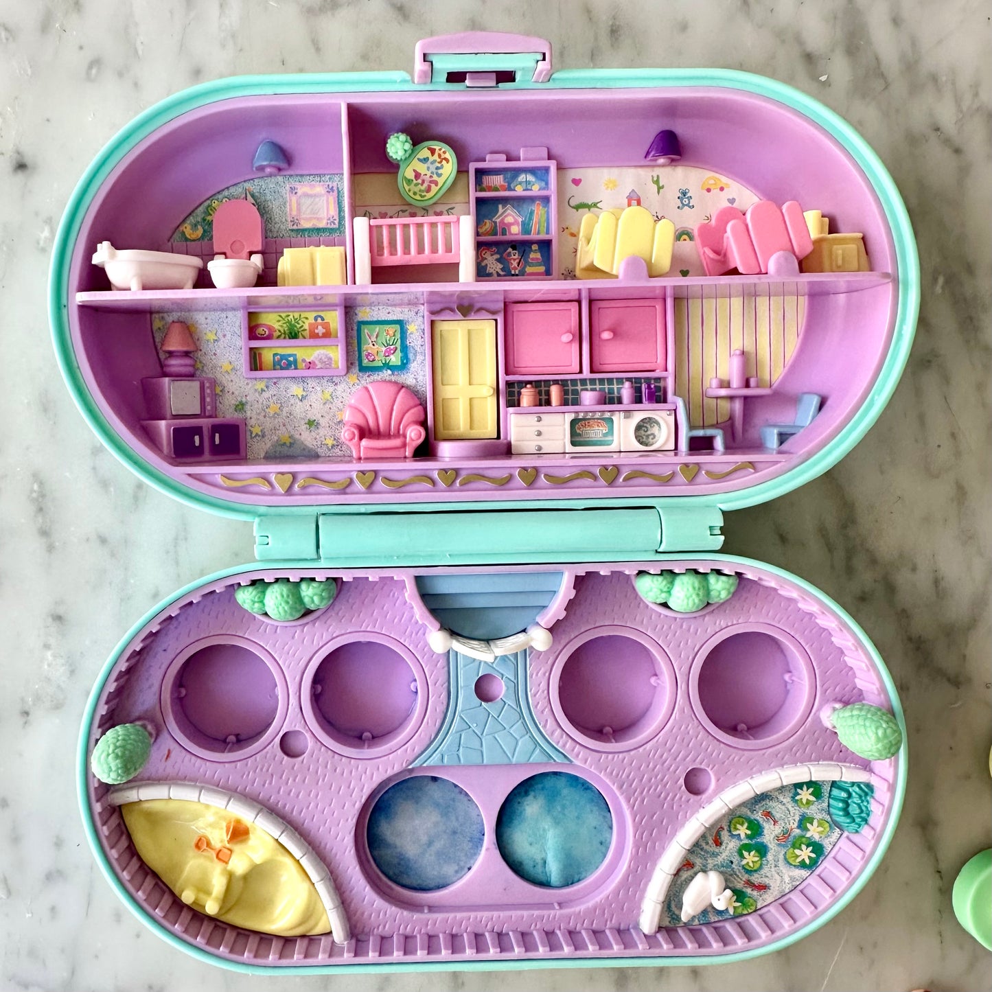 1992 Polly Pocket Babysitting Stamper Set