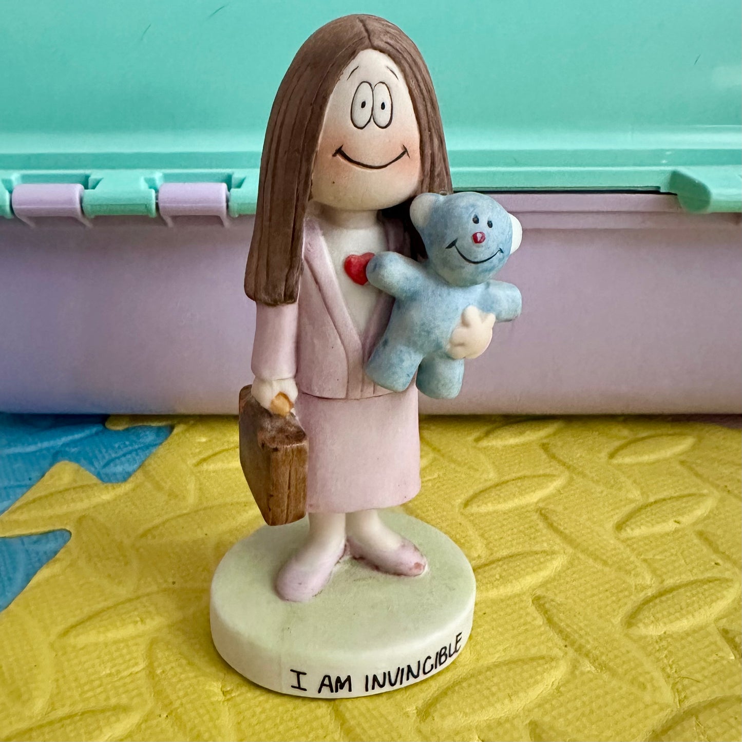 1982 Cathy Comic “I Am Invincible” Ceramic Figurine