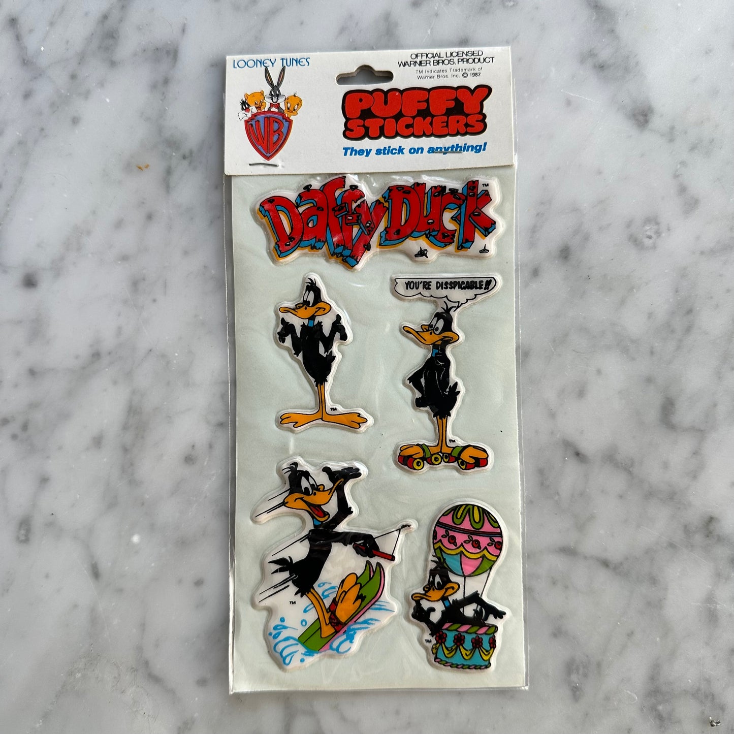 Vintage Daffy Duck Puffy Stickers