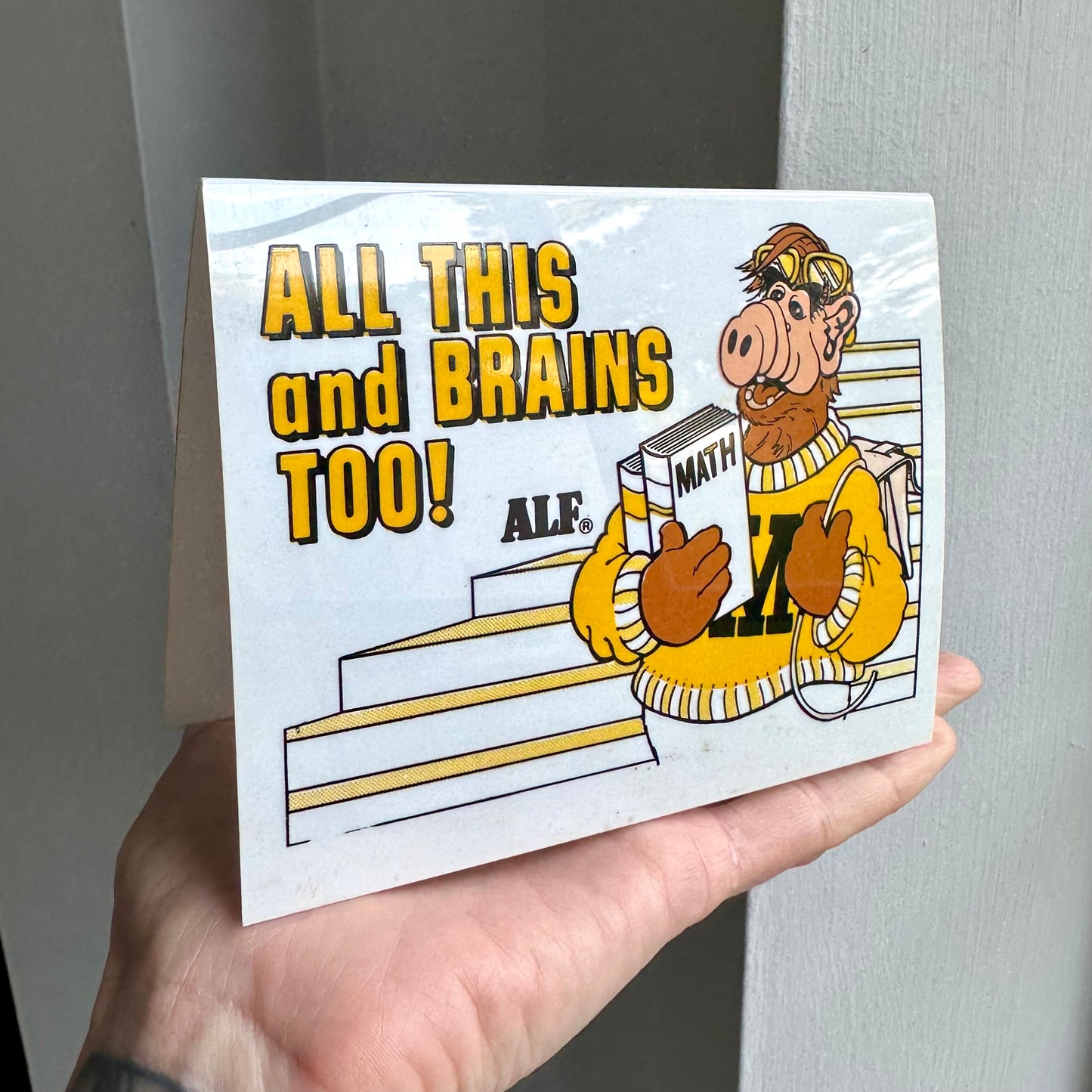 1987 ALF “All This And Brains Too” Table Tent