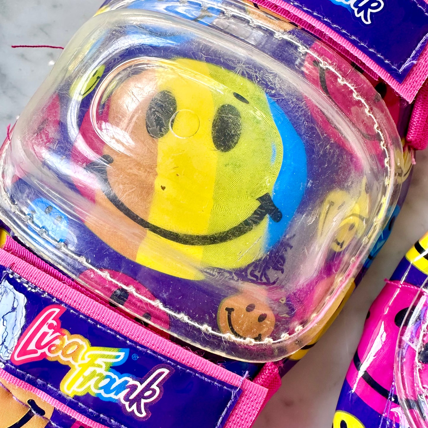90’s Lisa Frank Smiley Face Knee Pads