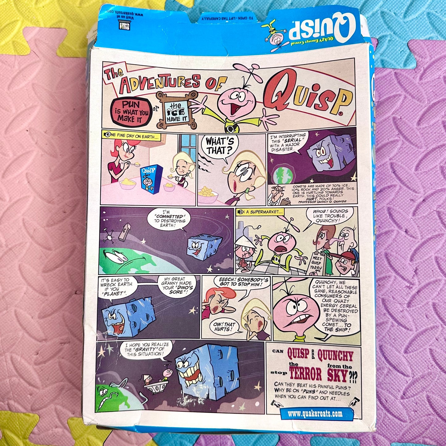 2002 Quaker Quisp Cereal Box Featuring Bob Camp