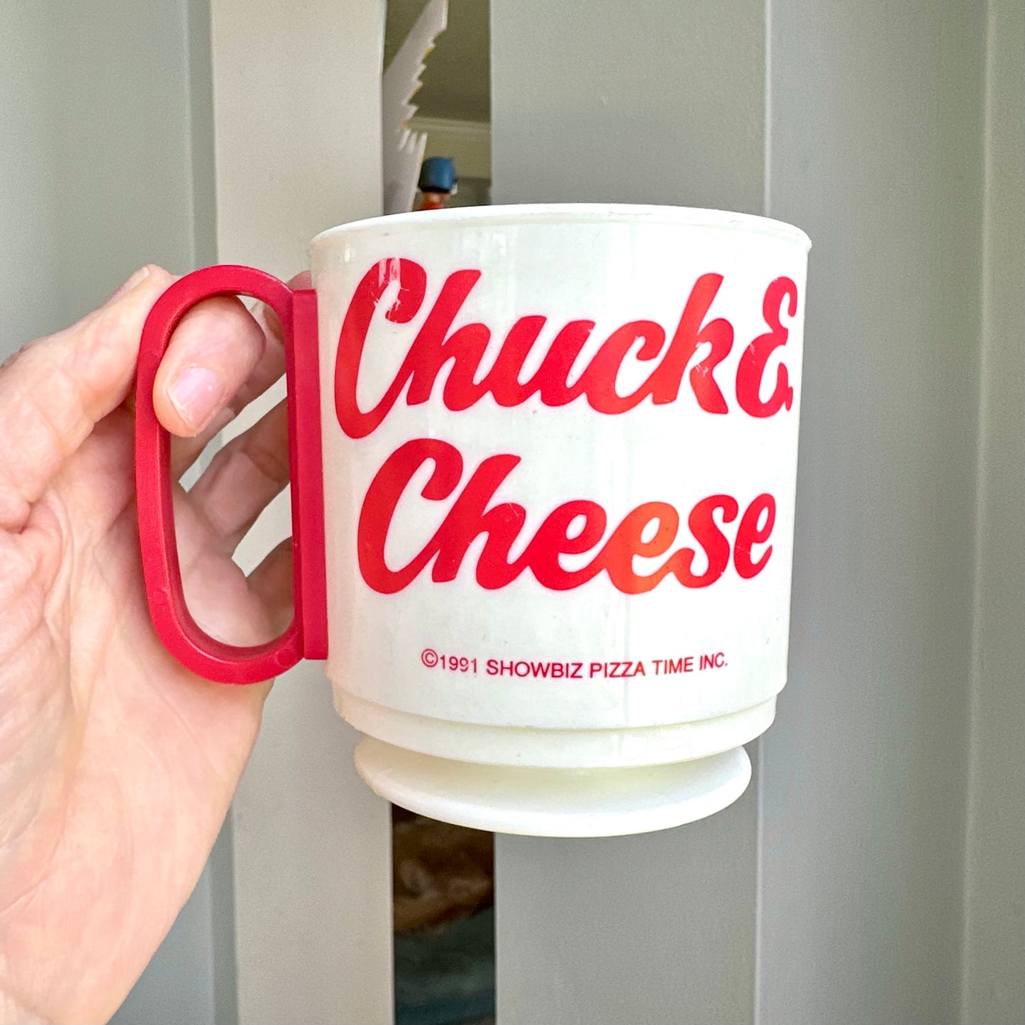 1991 Chuck E. Cheese Plastic Mug