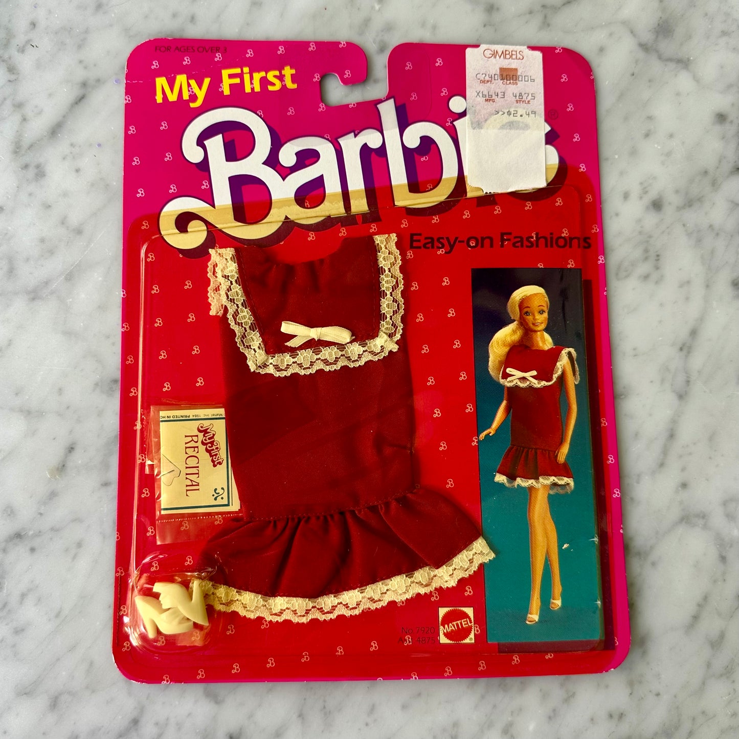 1984 "My First Barbie" Easy-on Fashions