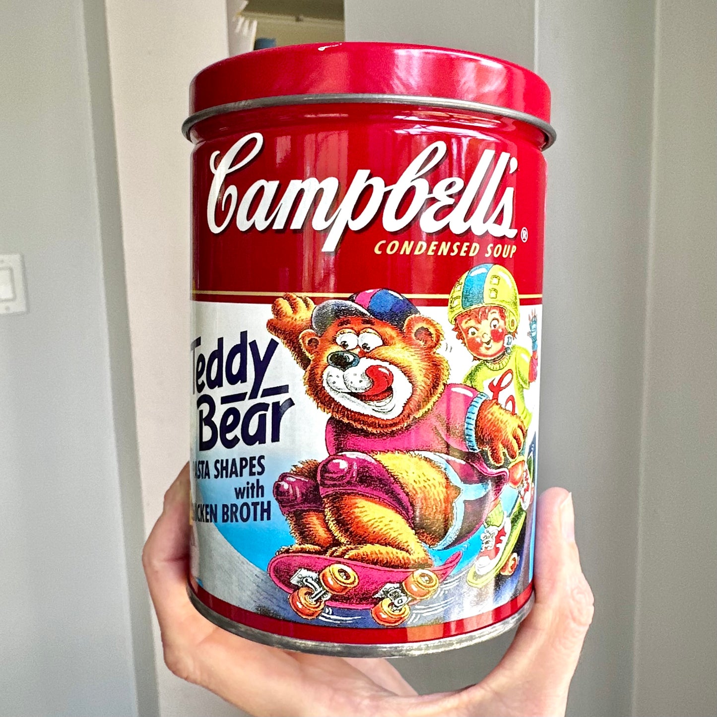 1995 Campbell's Teddy Bear Soup Tin Coin Bank