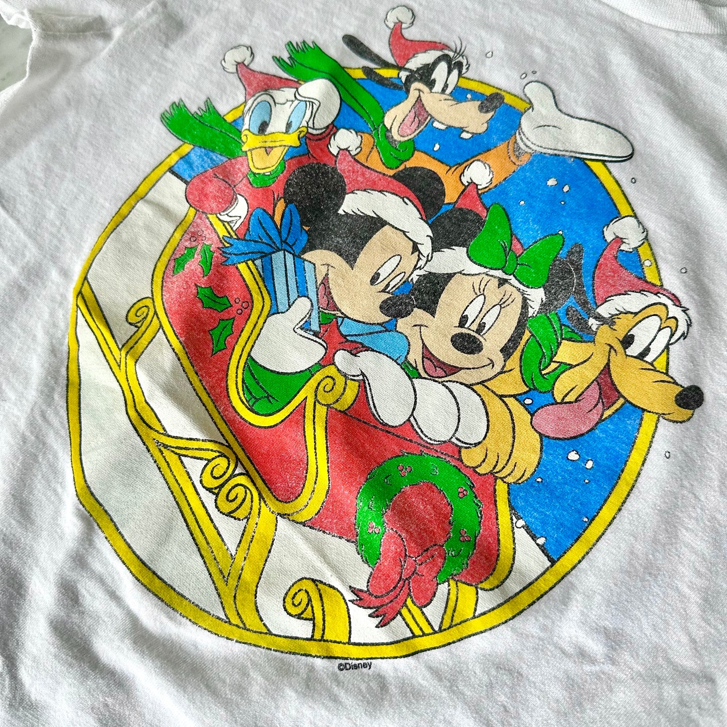 Vintage Disney’s Mickey Mouse Sleigh Ride Holiday Shirt