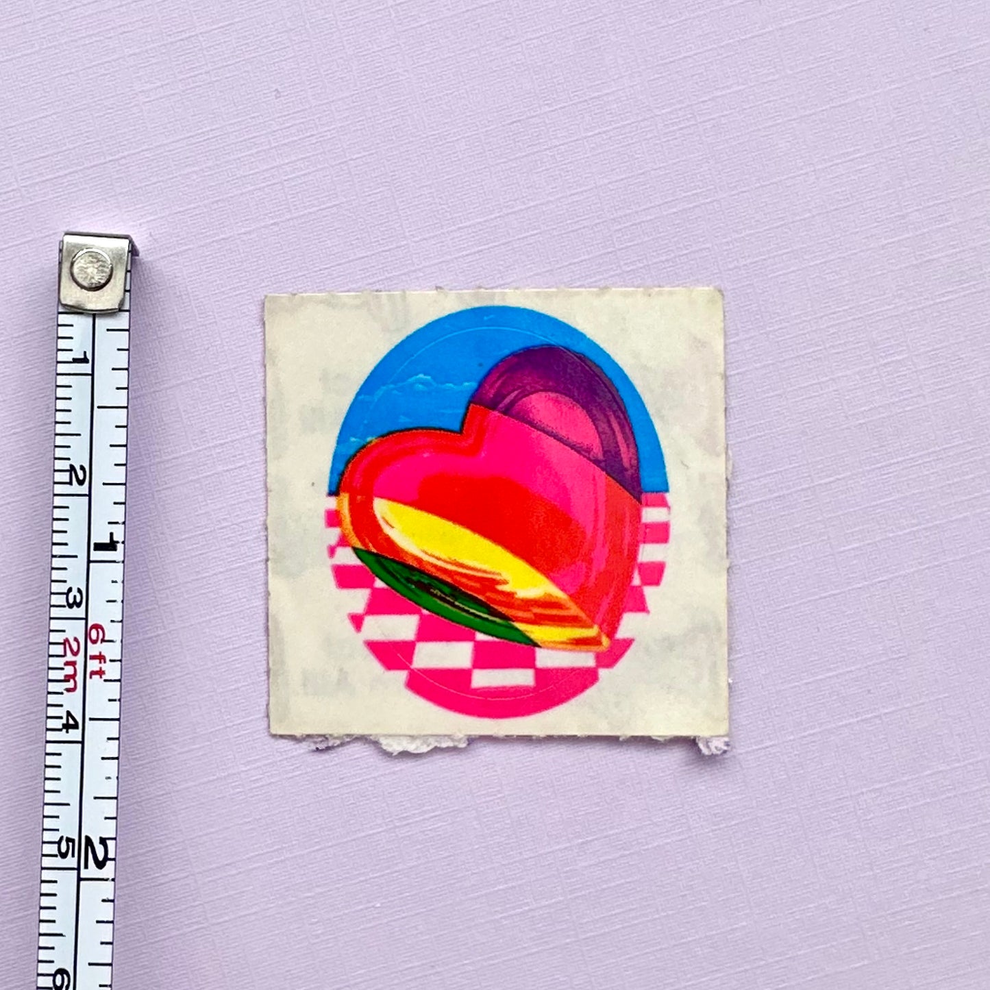 80’s Lisa Frank Rainbow Heart Sticker