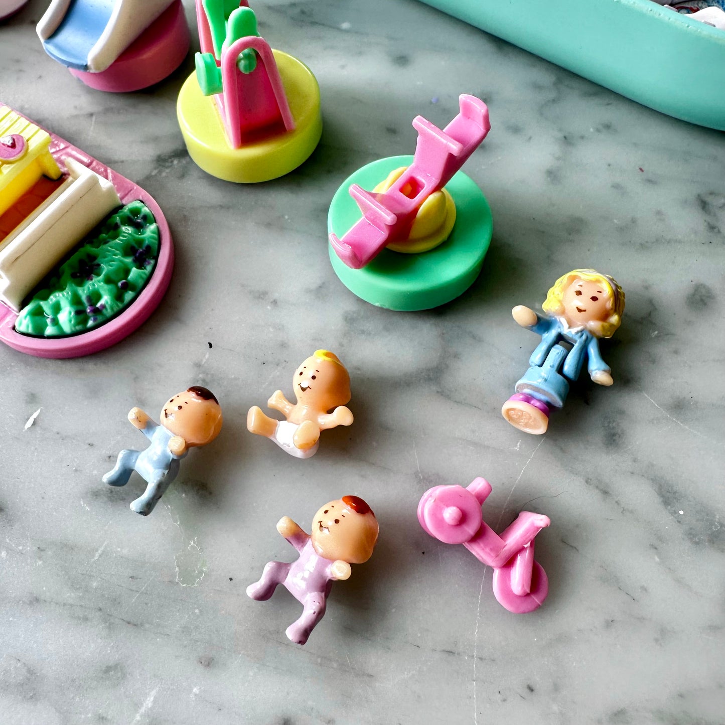 1992 Polly Pocket Babysitting Stamper Set