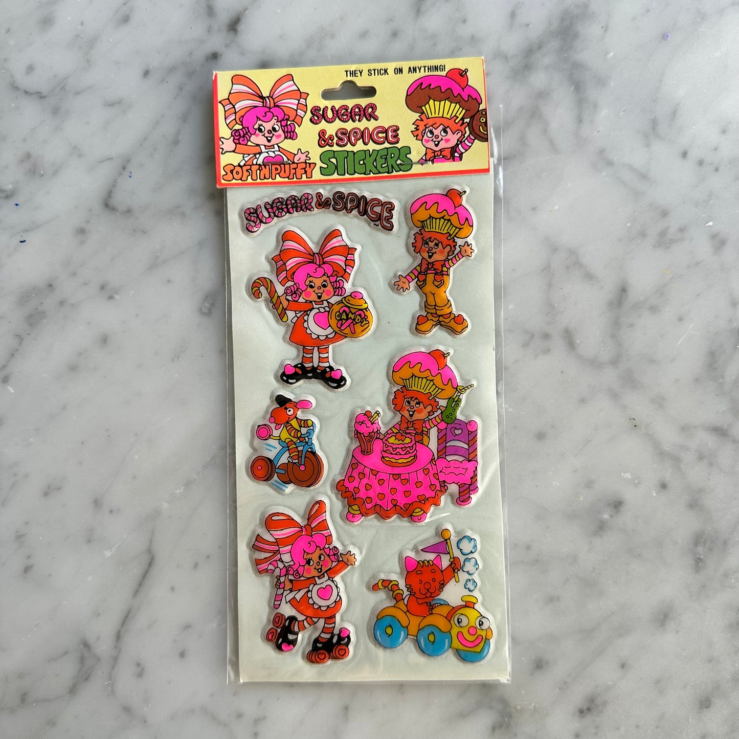 Vintage Sugar & Spice Puffy Stickers