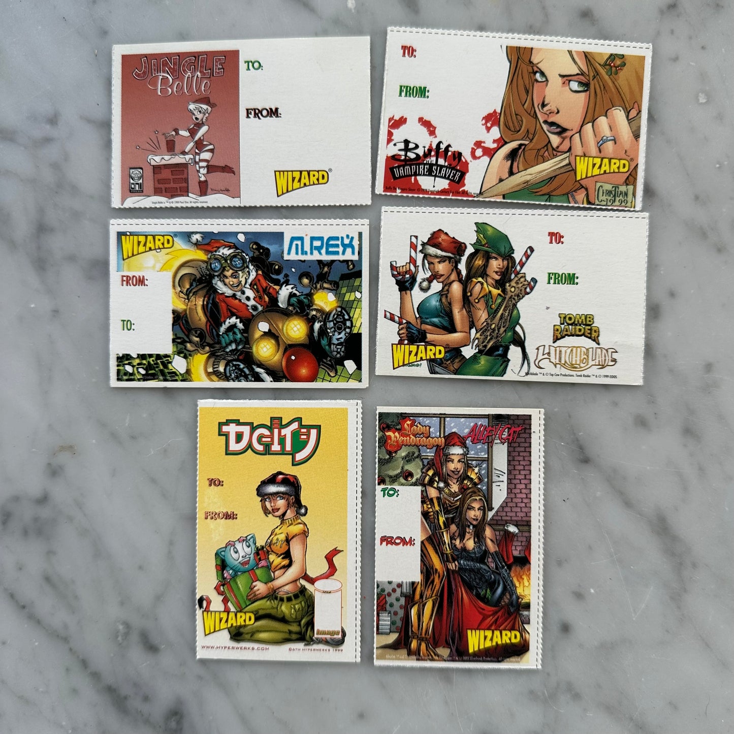 1998 Wizard Magazine Gift Tags
