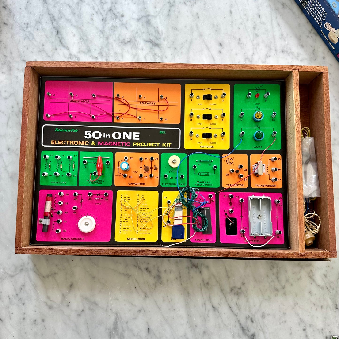 Vintage Science Fair 50-in-One Electronic & Magnetic Project Kit