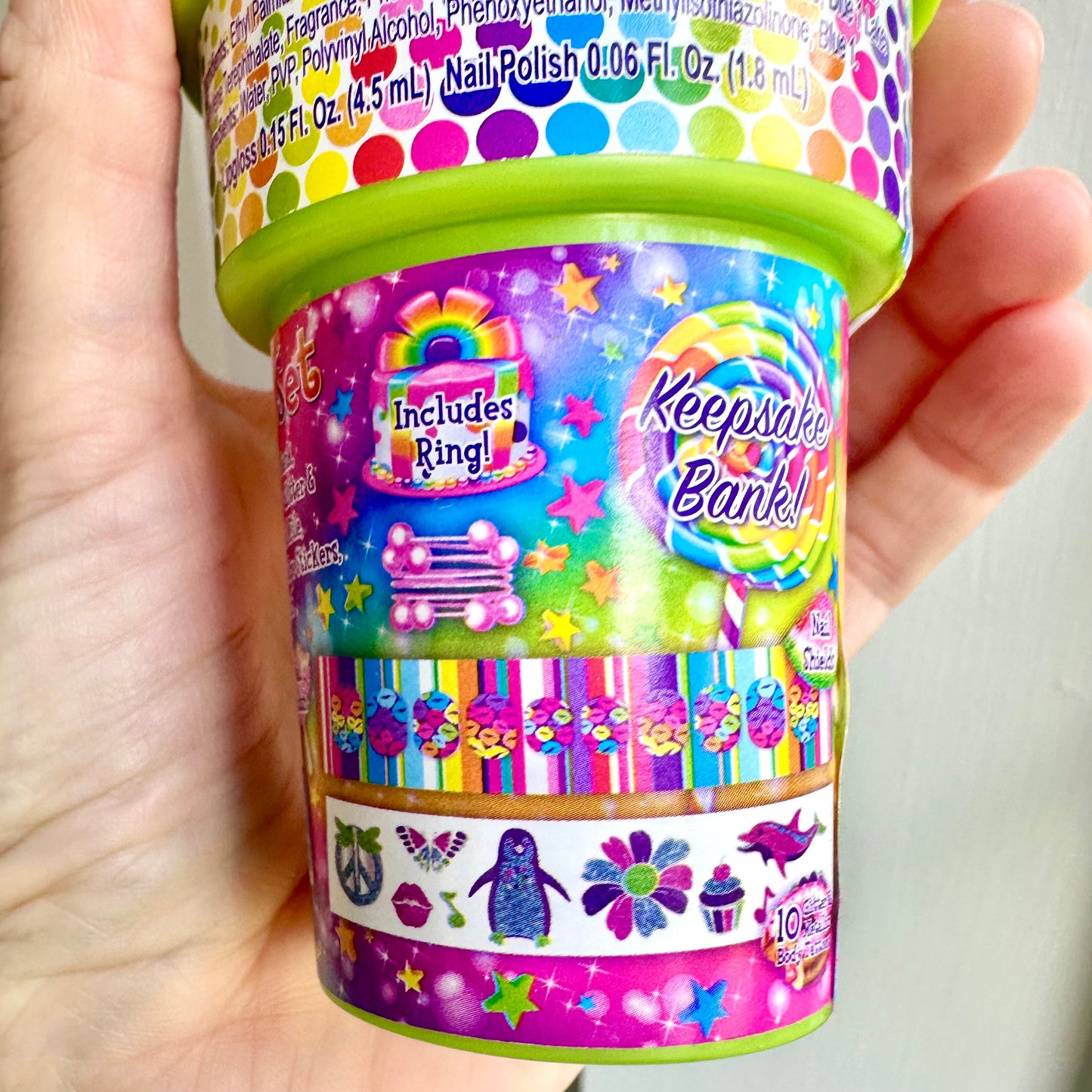 Lisa Frank Ice Cream Bank Cosmetic Set
