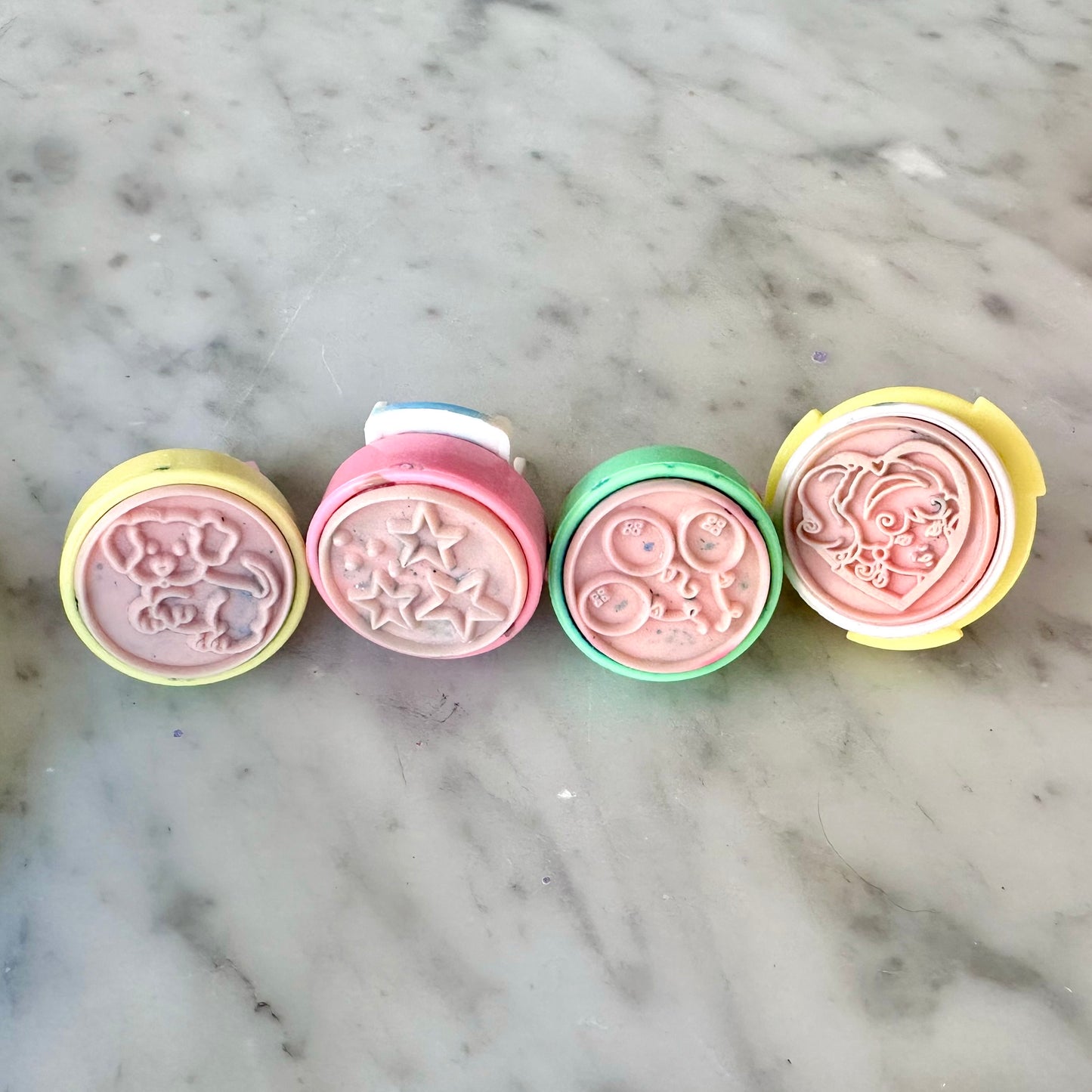 1992 Polly Pocket Babysitting Stamper Set