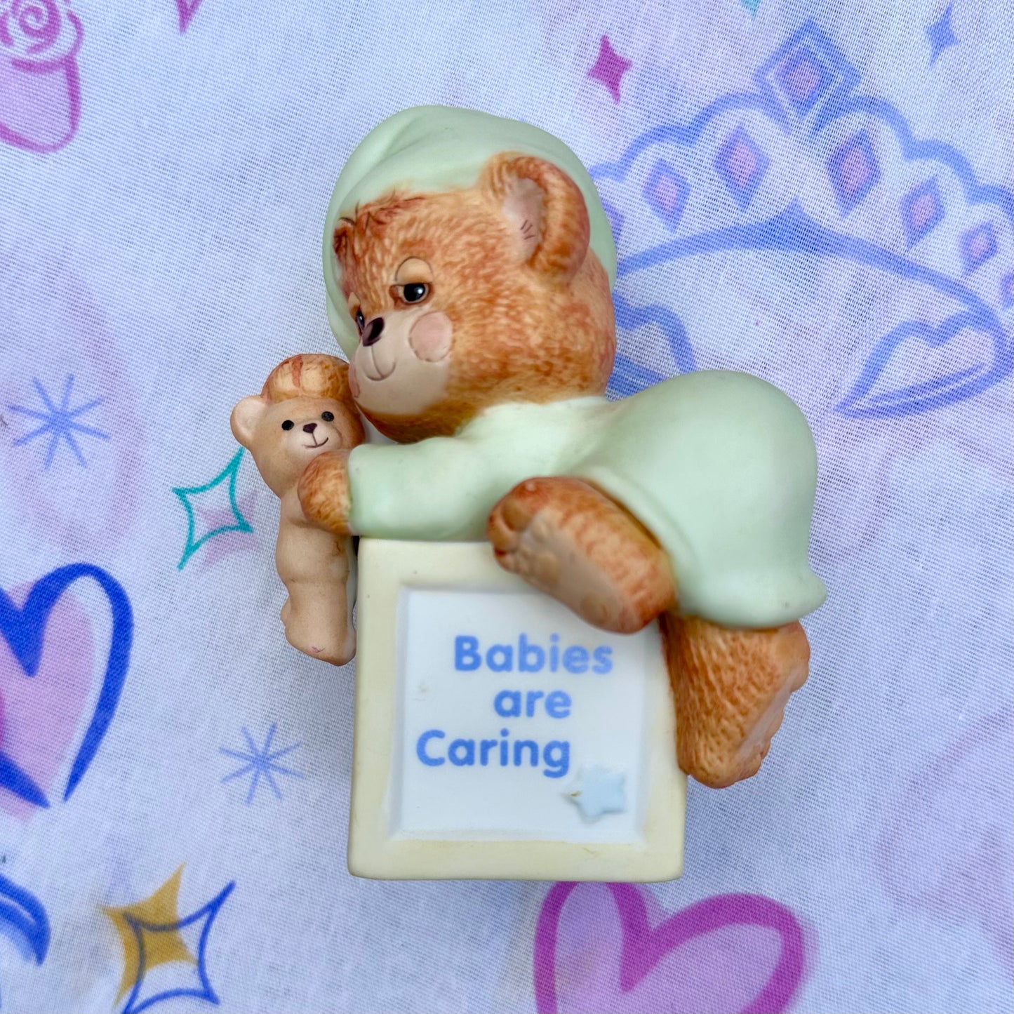 1983 Teddy Beddy Bear “Babies Are Caring” Figurine