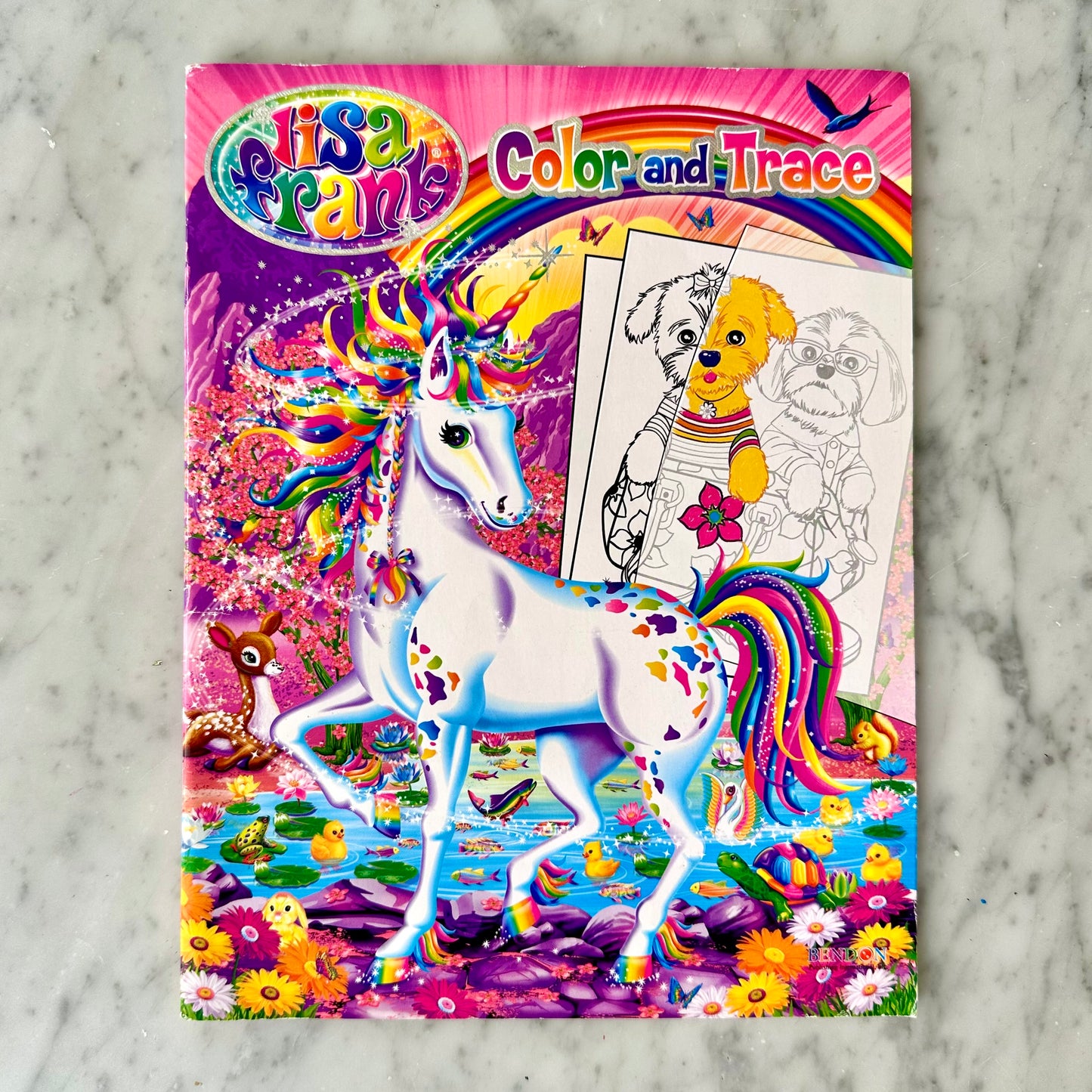 Lisa Frank Color and Trace Book