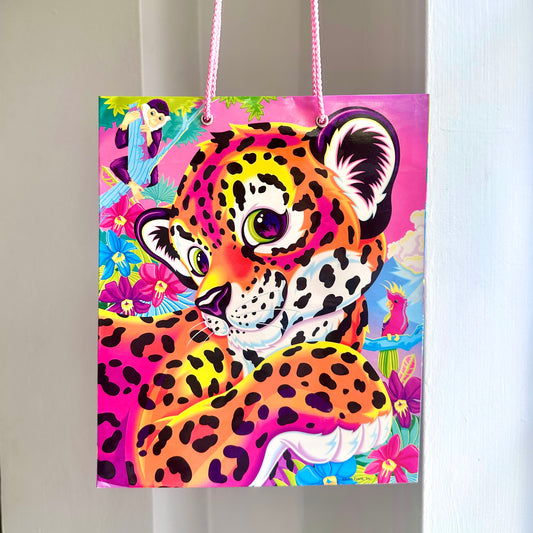 Vintage Lisa Frank Hunter the Leopard Gift Bag