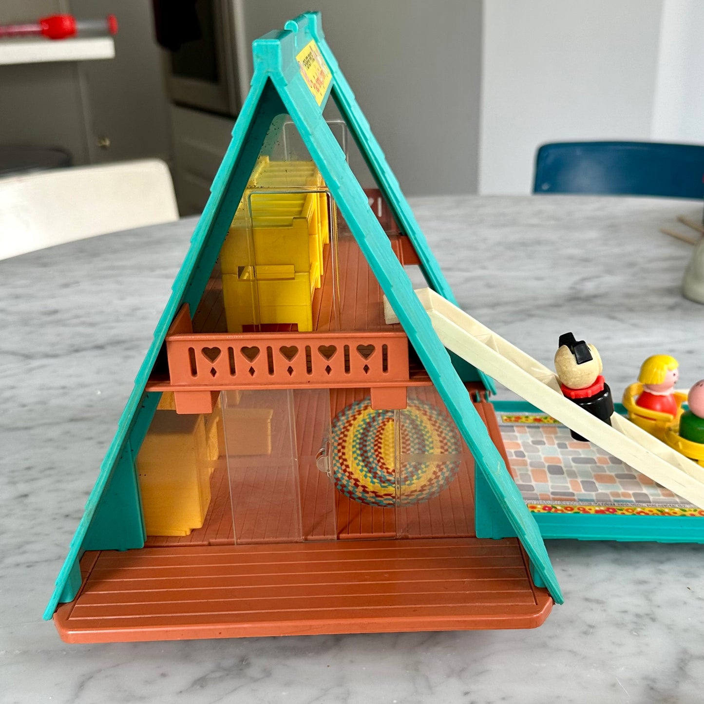 1970’s Fisher Price Little People Play Family A-Frame Home