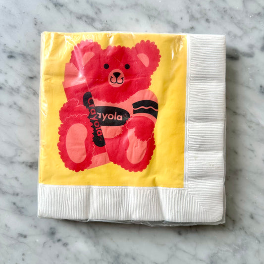 1989 Crayola Bear Party Napkins