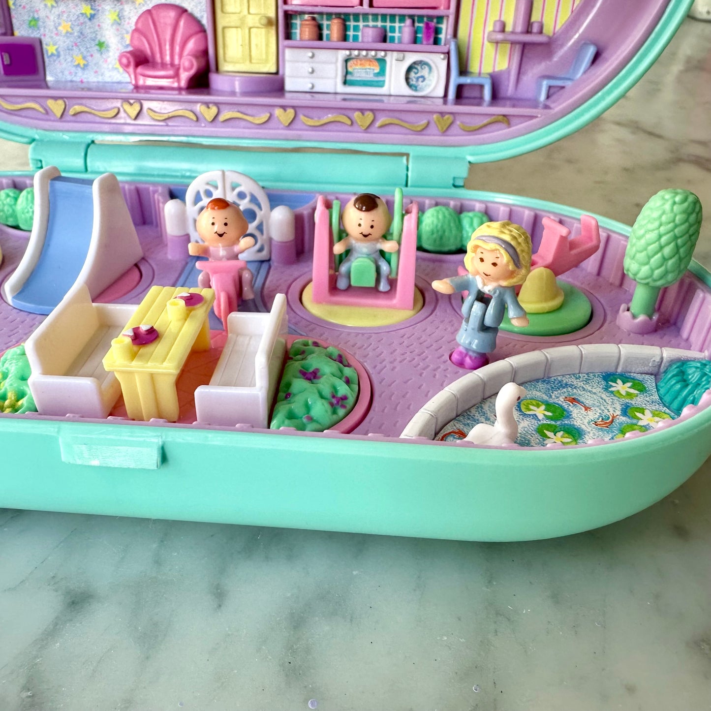 1992 Polly Pocket Babysitting Stamper Set