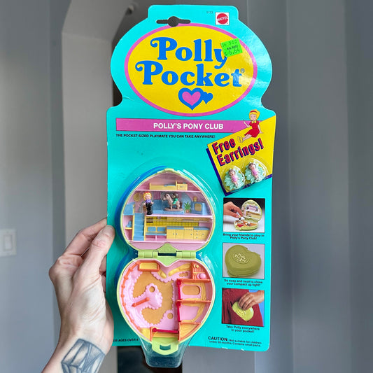 1989 Polly Pocket Pony Club Sealed with Bonus Earrings!