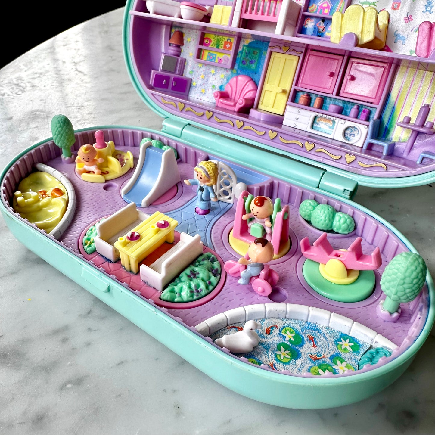 1992 Polly Pocket Babysitting Stamper Set