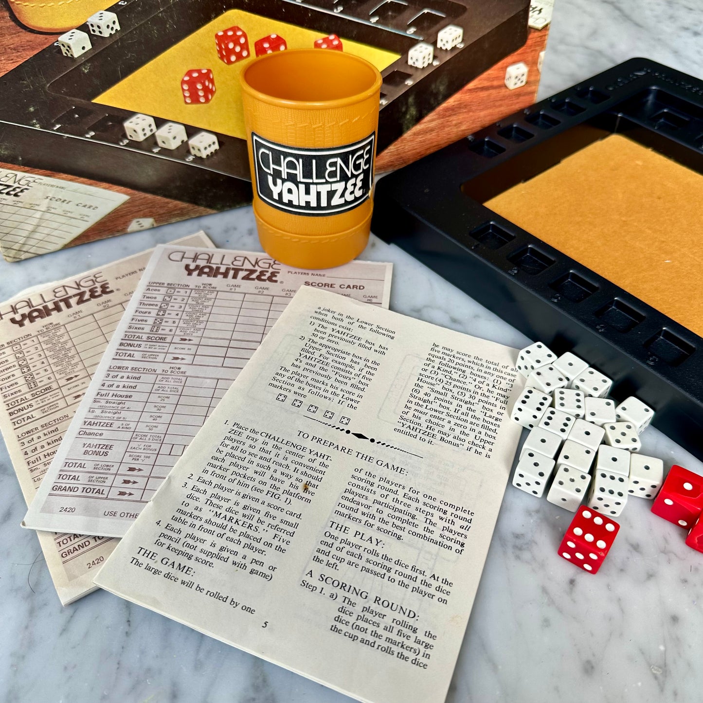 1974 Challenge Yahtzee Board Game