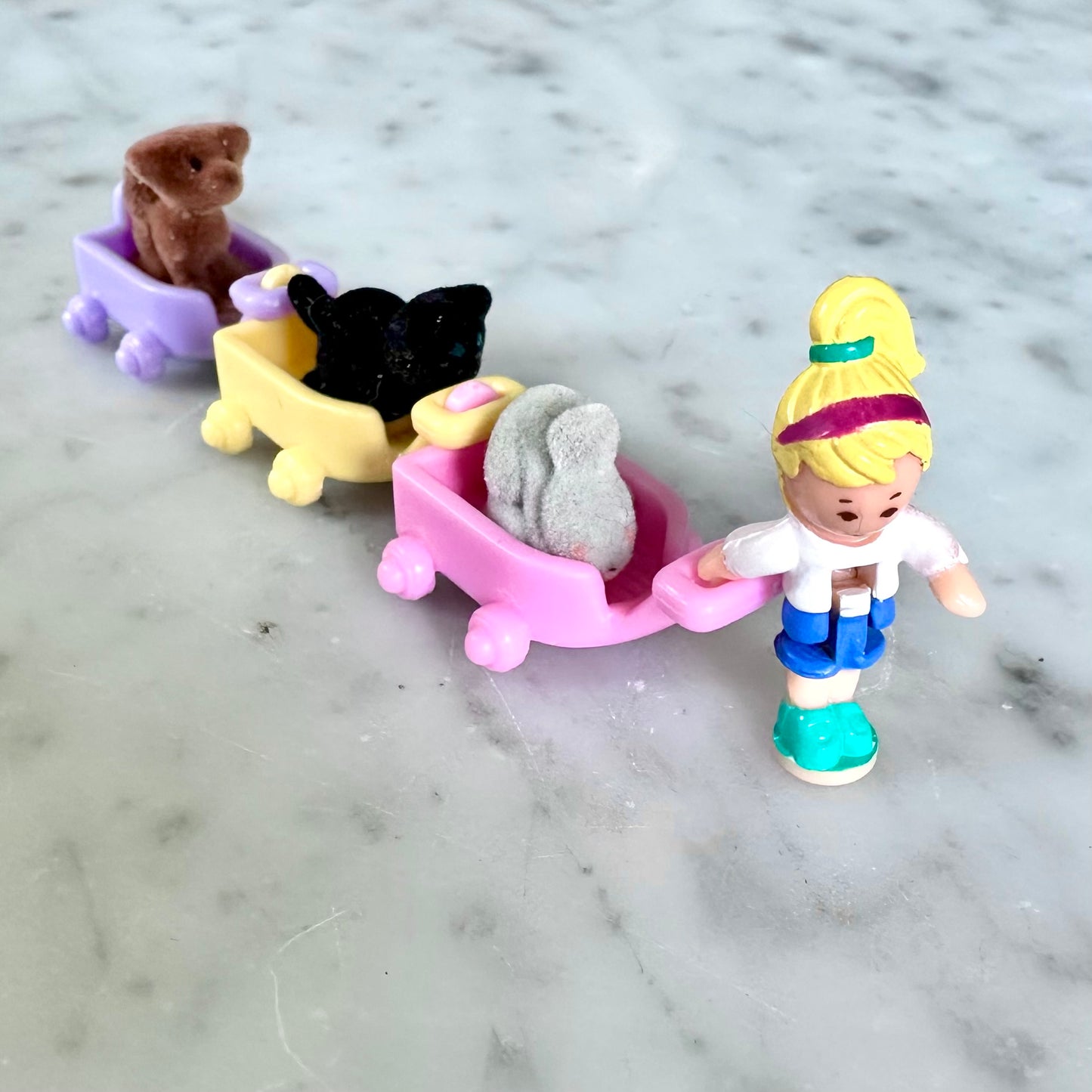 1996 Polly Pocket Lil Pet Carts