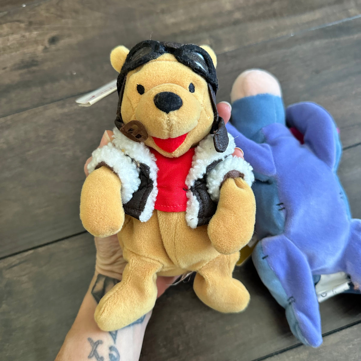 Vintage Winnie the Pooh and Eeyore Beanies
