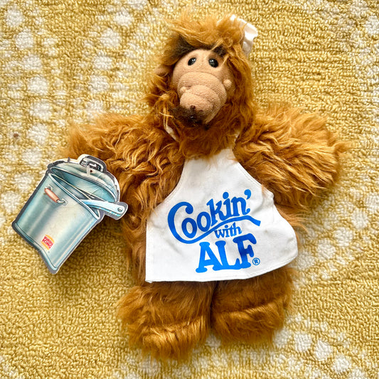 1988 ALF Chef Burger King Plush Hand Puppet