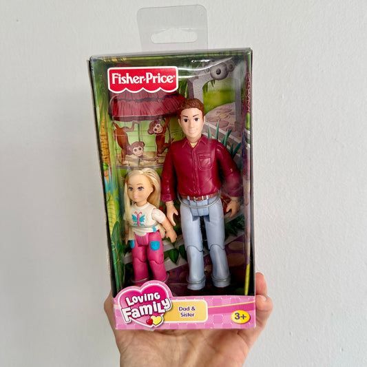 2006 Fisher Price Loving Family Dad and Sister Dolls