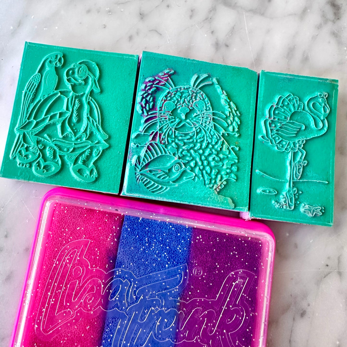 90’s Lisa Frank Stamps and Stamp Pad