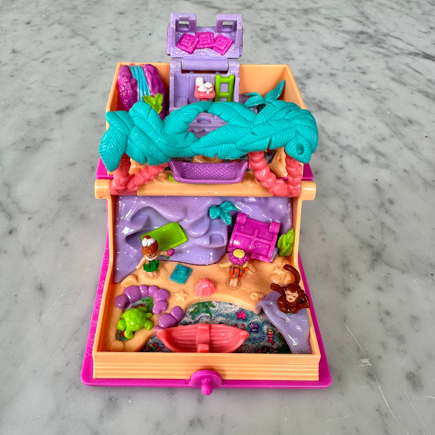 1995 Polly Pocket Tropical Paradise Enchanted Storybook 100% Complete