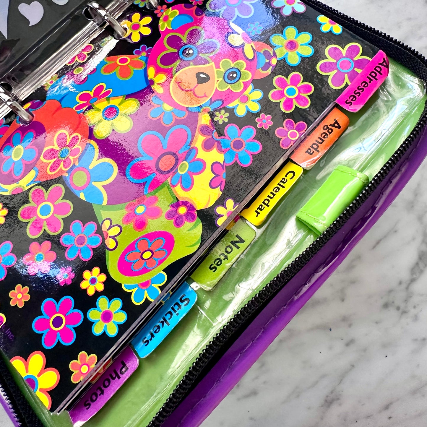 90’s Lisa Frank Blossom Bear Planner