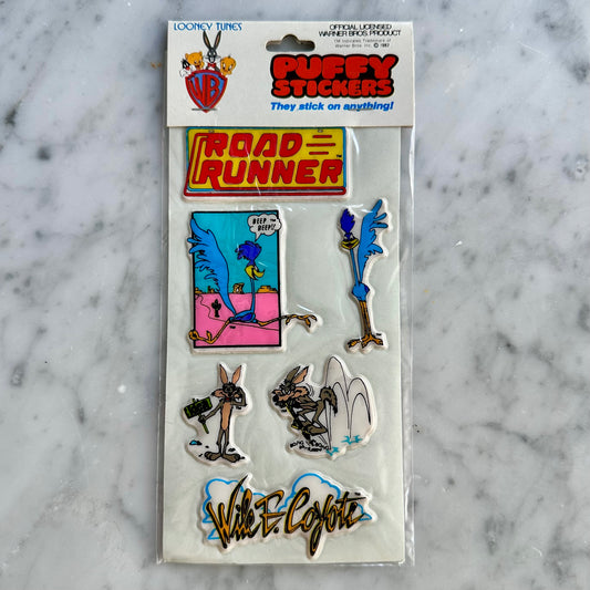 Vintage Road Runner Puffy Stickers