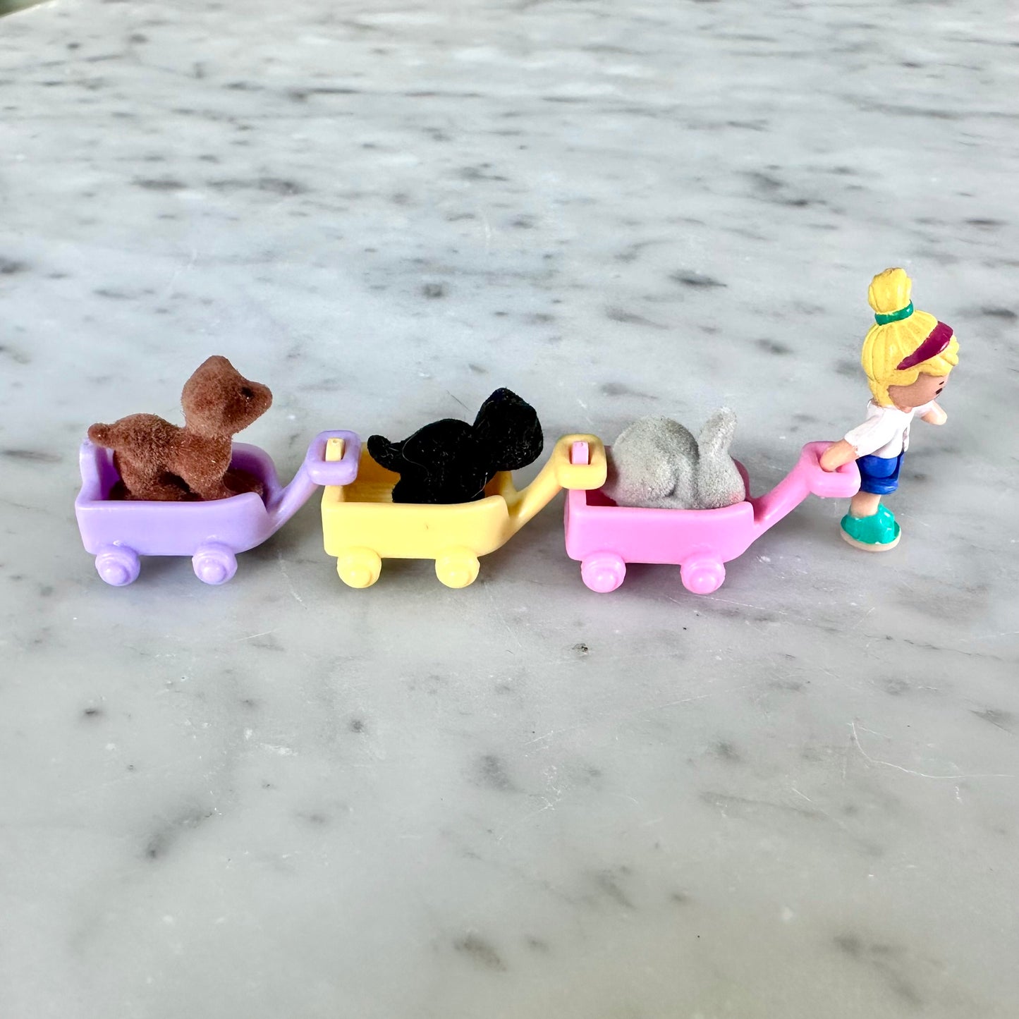1996 Polly Pocket Lil Pet Carts