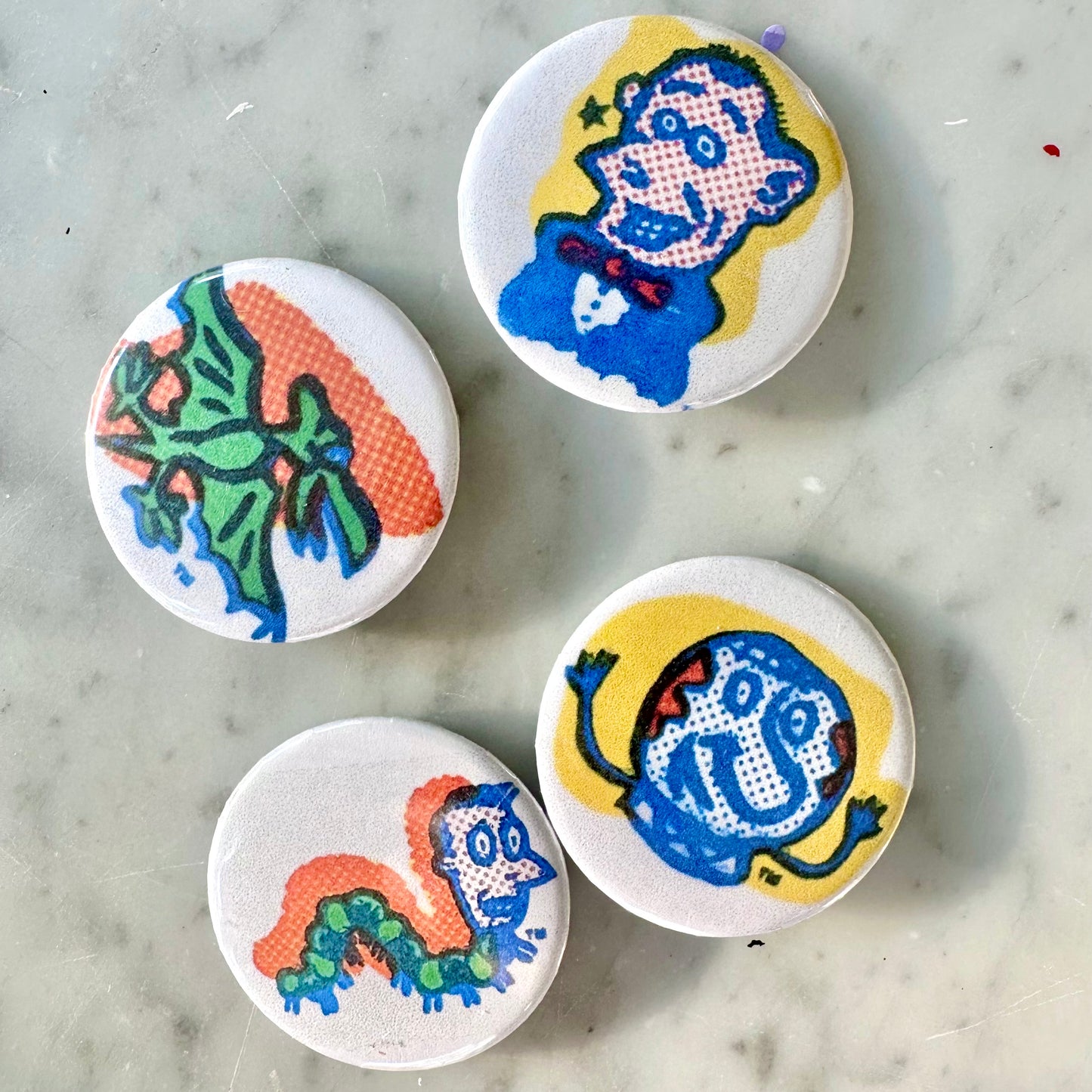 Pee Wee’s Playhouse Tattoo Button Set