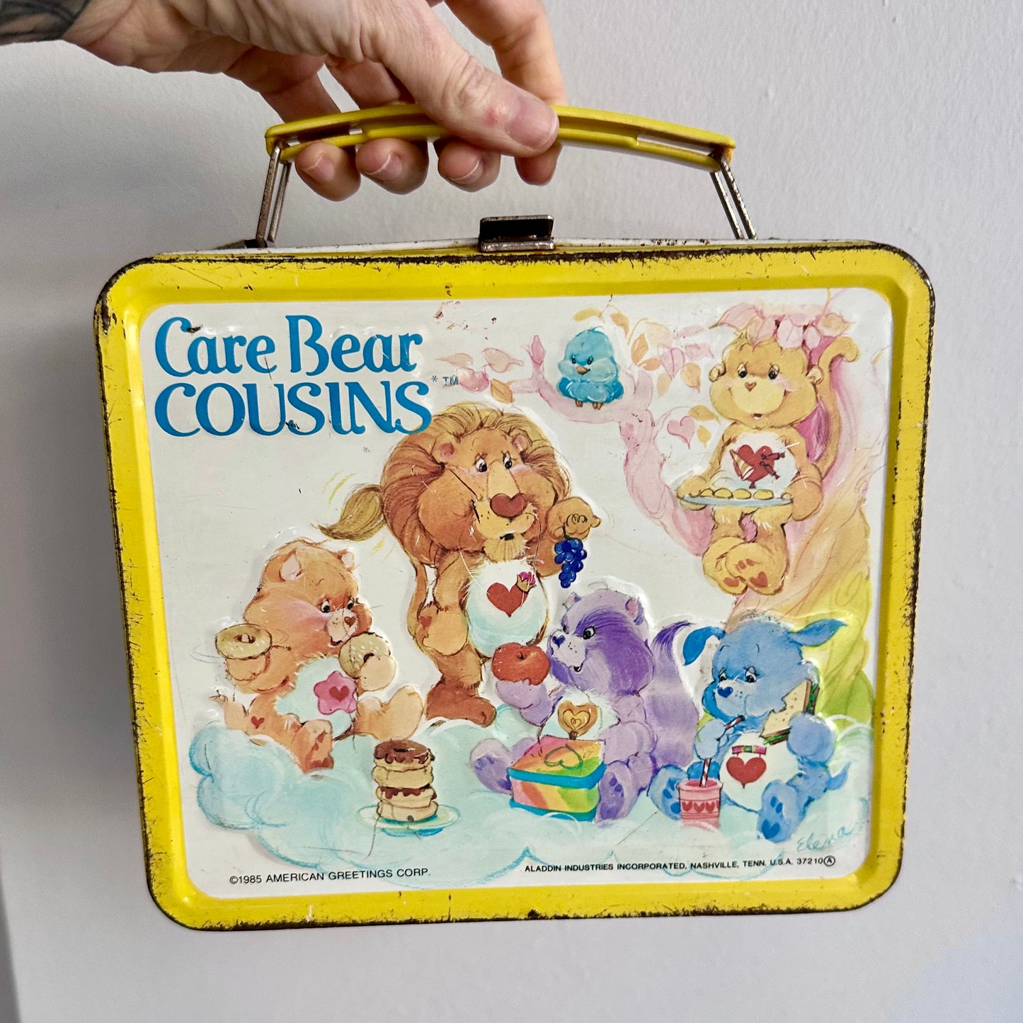 1985 Care Bears Cousins Metal Lunch Box