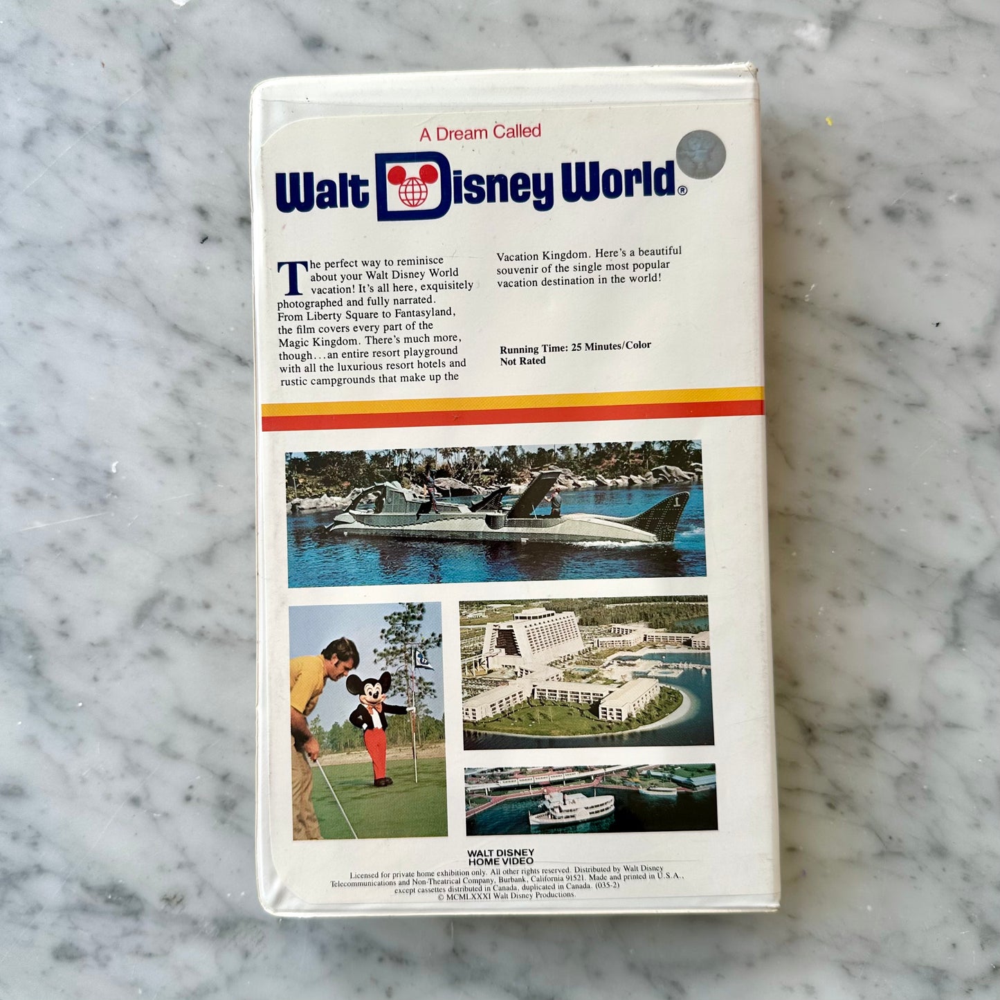 1981 A Dream Called Walt Disney VHS