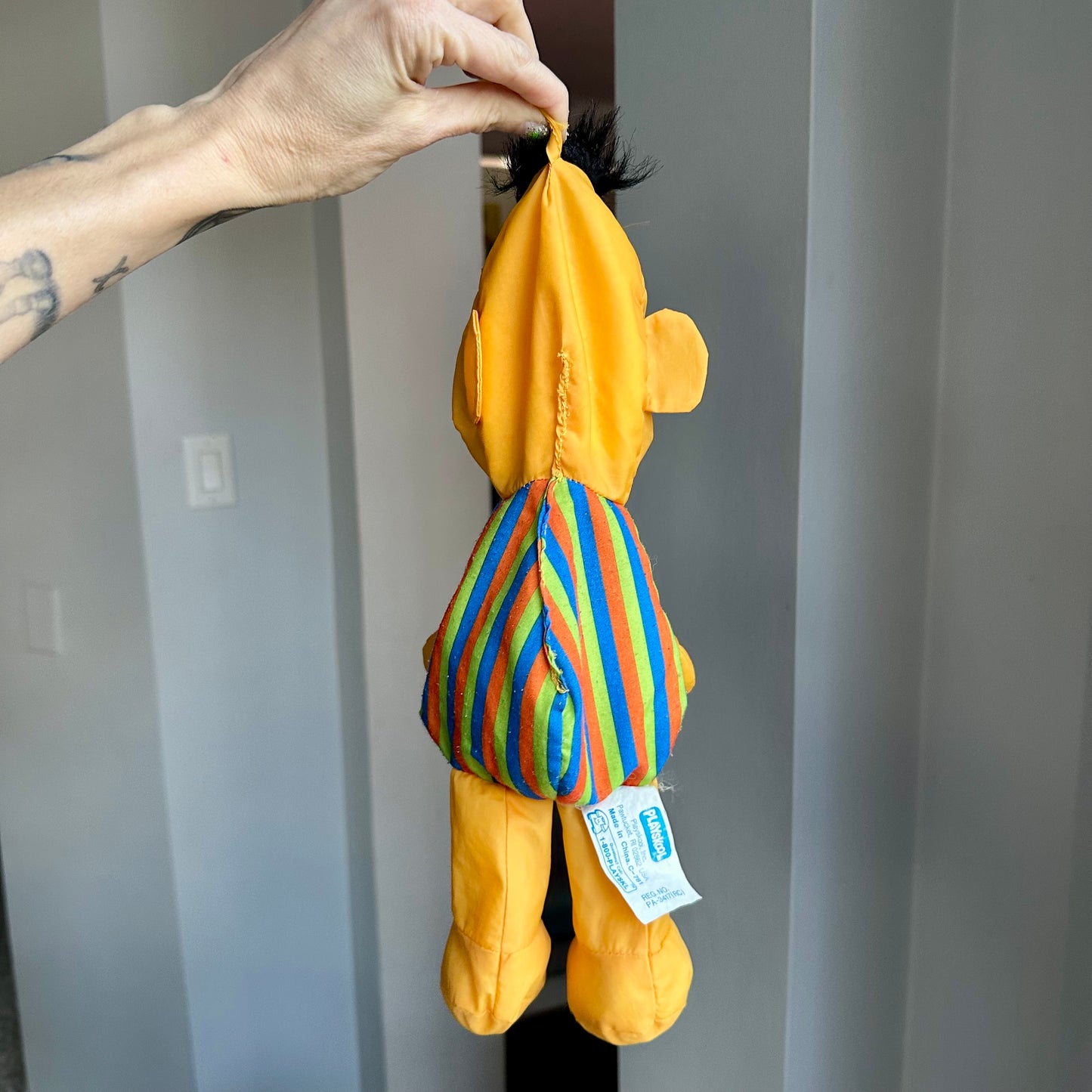 1990 Sesame Street Bert Water Pal Plush