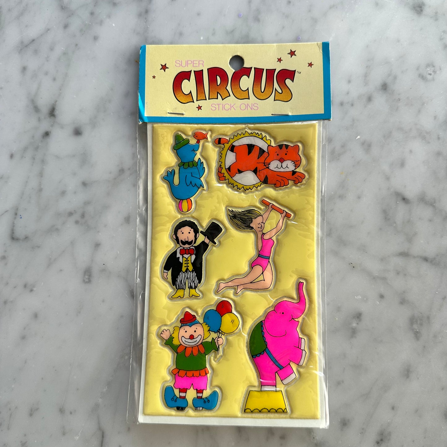 Vintage Russ Circus Puffy Stickers
