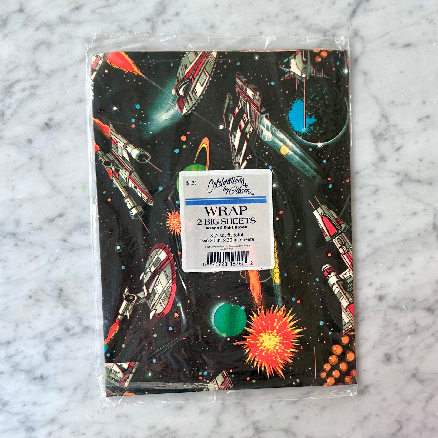 Vintage Space Themed Wrapping Sheets