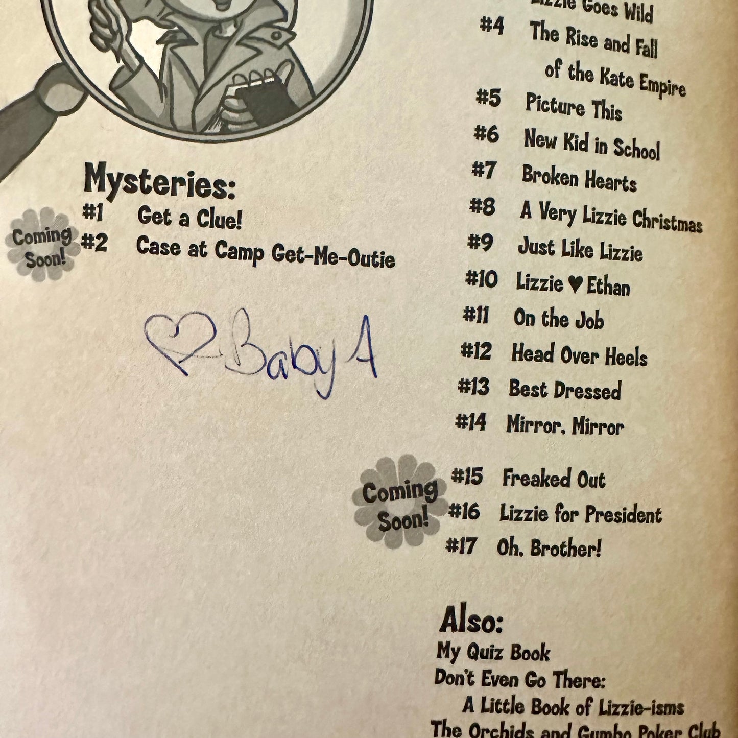 Lizzie McGuire Mysteries “Get A Clue” Book