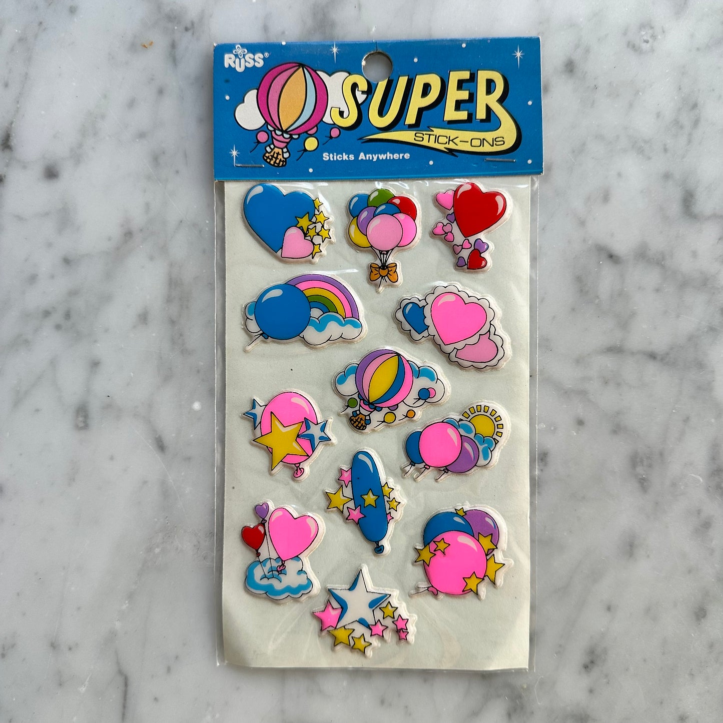 Vintage Russ Balloon Puffy Stickers
