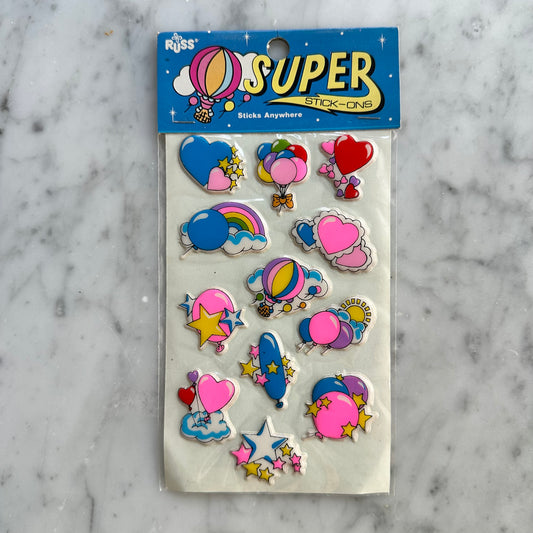 Vintage Russ Balloon Puffy Stickers