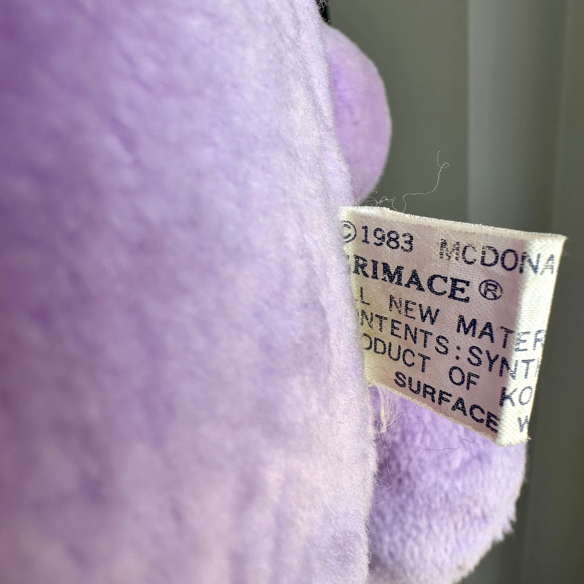 1983 McDonald’s Grimace Plush